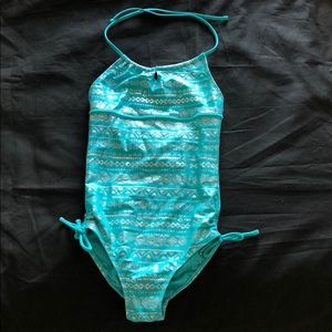 Justice one piece cute swimsuit.